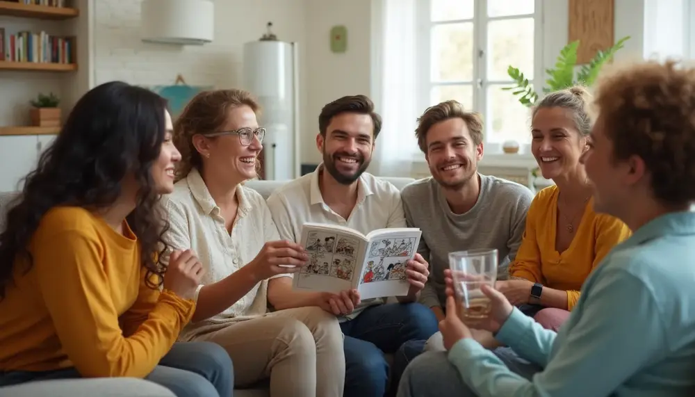 Cartoon Stressbewältigung: Lachen als Mittel gegen den Alltagsstress